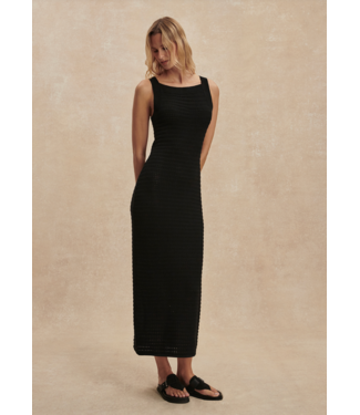Varley Cusack Knit Dress- Black
