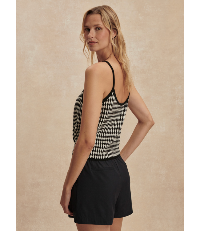 Jared Knit Top- Black/Egret