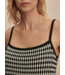 Jared Knit Top- Black/Egret
