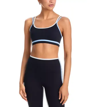 Splits59 Eva Rigor Double Strap Bra- Black/Skylight