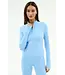 Tess Rigor Half Zip Waist Length- Skylight