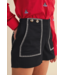 Nikki High Waist Short- Black/White