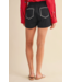 Nikki High Waist Short- Black/White