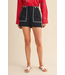 Nikki High Waist Short- Black/White