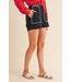 Nikki High Waist Short- Black/White