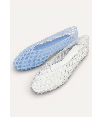 Mesh Jelly Slip On Flats- Clear