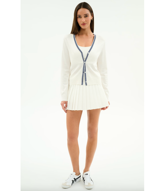Shira Woven Pleated Skirt- White