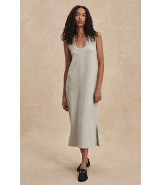 Varley Kyler Tank Midi Dress- Light Grey Marl