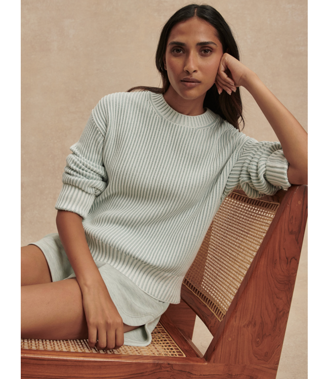Seymour Knit Sweater- Blue Haze/Snow White