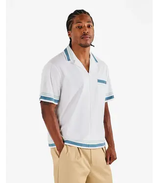 Malbon Ventura Camp Shirt- White