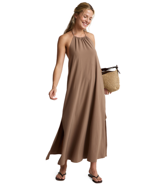 Beyond Yoga Go With The Flow Halter Dress- Khaki