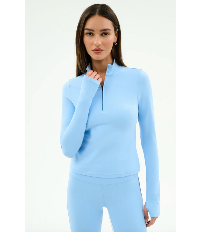 Tess Rigor Half Zip Waist Length- Skylight