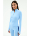 Tess Rigor Half Zip Waist Length- Skylight