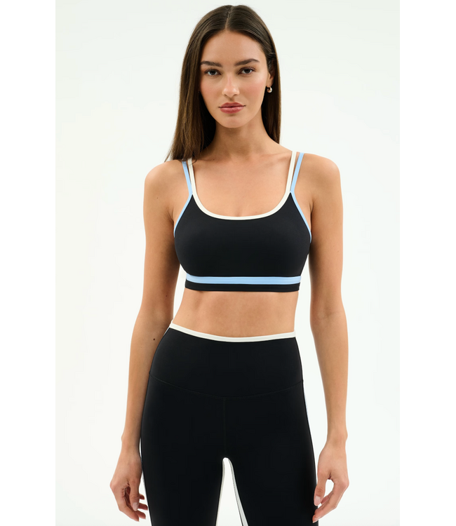 Eva Rigor Double Strap Bra- Black/Skylight