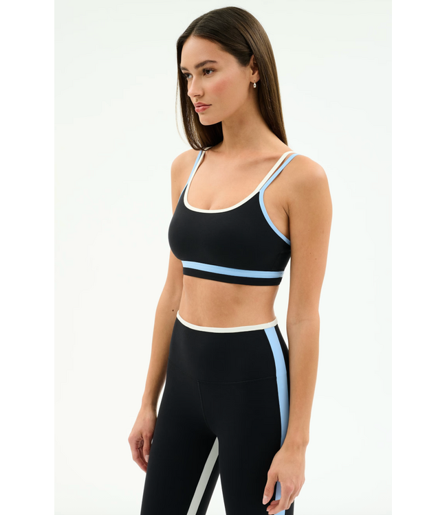 Eva Rigor Double Strap Bra- Black/Skylight