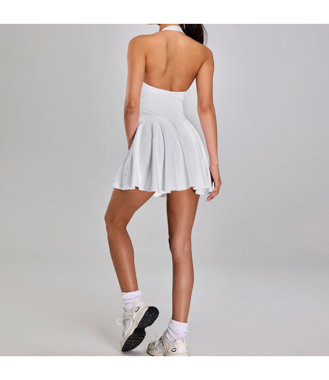 Olivia Halter Tennis Dress- White