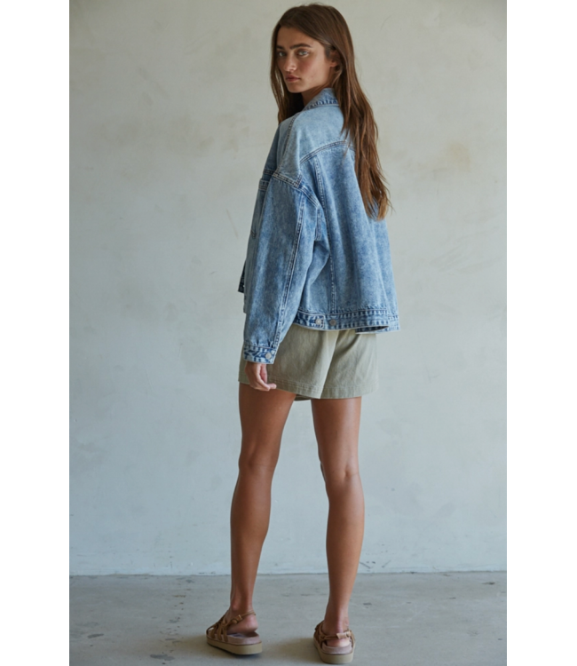 The Nicole Jacket- Washed Denim