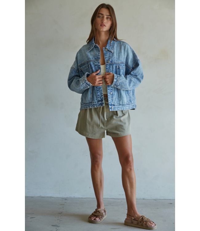 The Nicole Jacket- Washed Denim