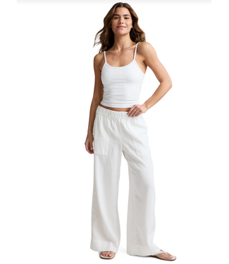 Beyond Yoga Softwash Linen Easy Wide Leg 29 Pant- White