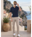 Bellagio All-Season Short Sleeve Merino Polo- Navy