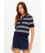 Archie Collared Kit Polo- Stripe