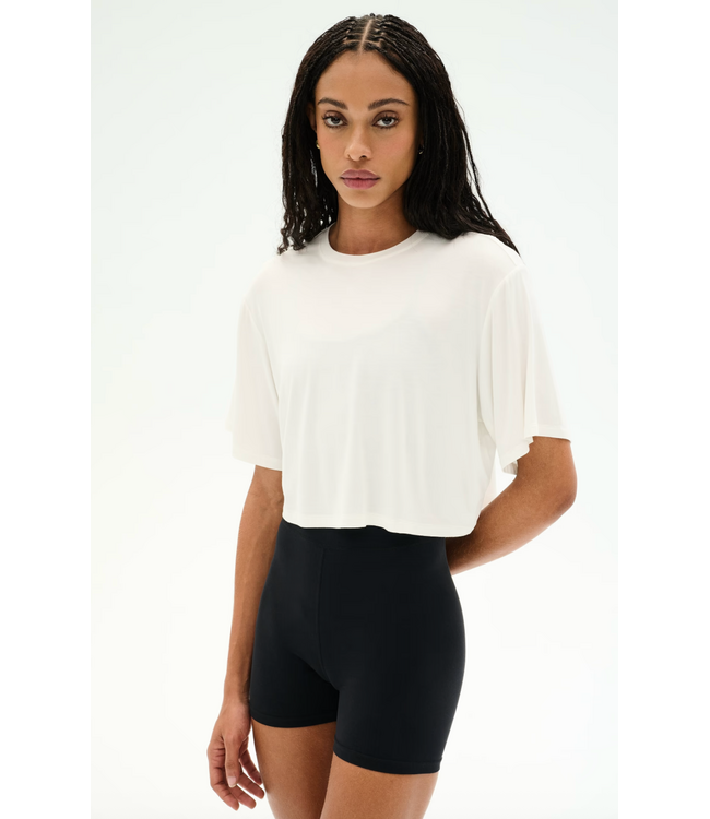 Djuna Oversized Crop Tee- White