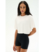 Djuna Oversized Crop Tee- White