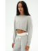 Noah Fleece Crop Sweatshirt- Heather Grey