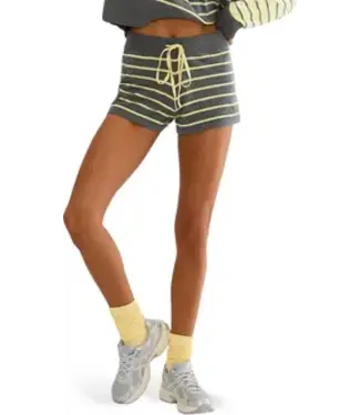 Beach Riot Balboa Short- Butter Grey Stripe