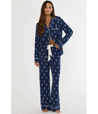 Beach Riot Livy Top & Connie PJ Set- Regatta Anchor