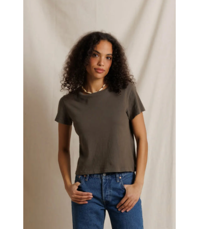 Lisa Fitted Tee- Dark Olive