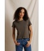 Lisa Fitted Tee- Dark Olive