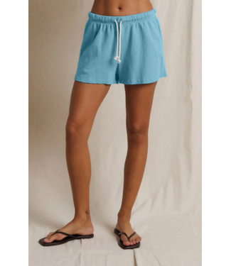 Perfectwhitetee Layla French Terry Shorts- Milky Blue
