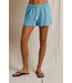 Layla French Terry Shorts- Milky Blue