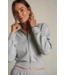 Milana Track Jacket- Heather Grey