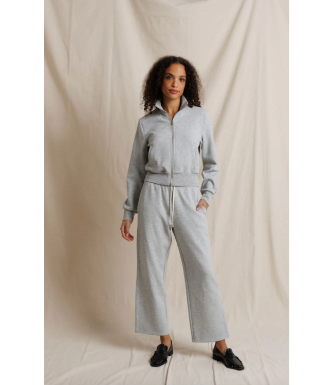 Milana Track Jacket- Heather Grey