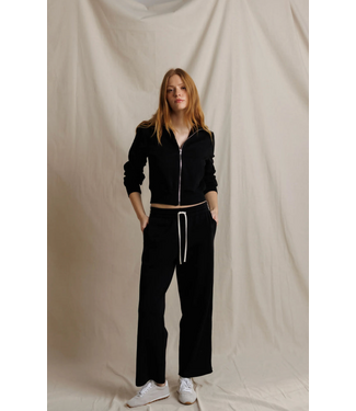 Perfectwhitetee Milana Track Jacket- Black