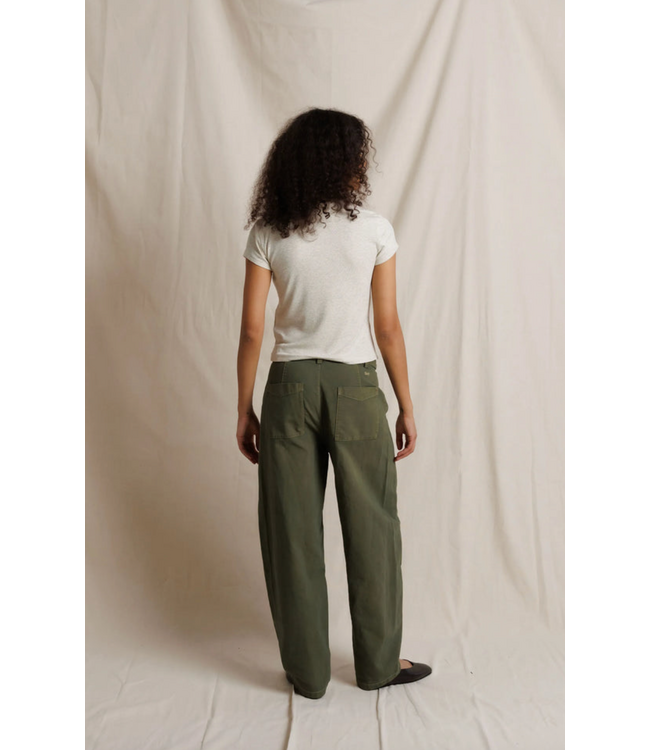 Miriam Lux Button Down Tee- Oatmeal Ash