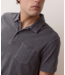 Luxe Slub Pocket Polo- Asphalt
