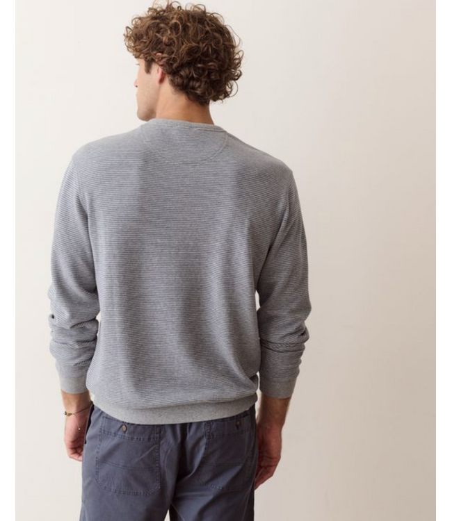 Relaxed Cloud 9 Terry Crewneck- Heather Grey Stripe