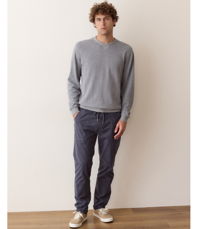 Relaxed Cloud 9 Terry Crewneck- Heather Grey Stripe