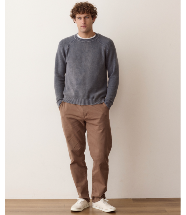 Garment Dye Roll Neck Sweater- Mood Indigo