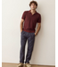 Liam Sweater Polo- Red/Navy Stripe