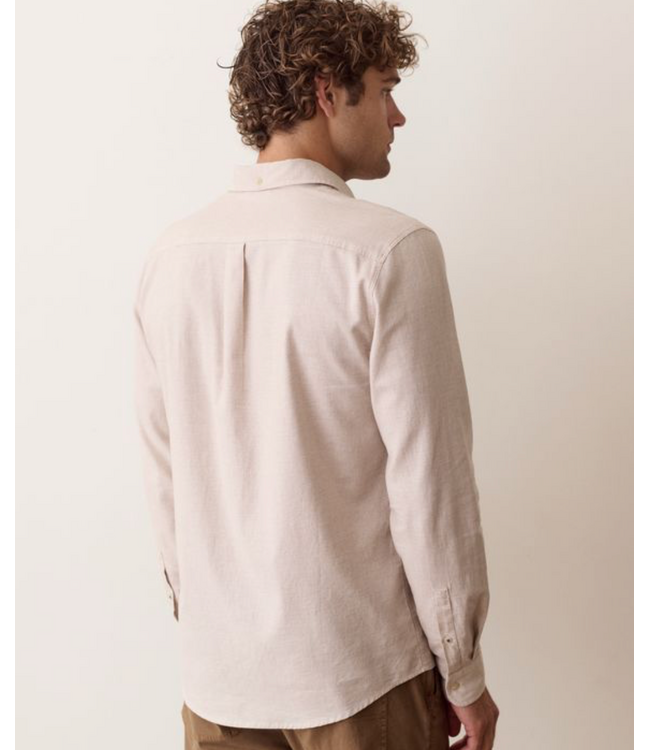 California Oxford Shirt- Taupe Houndstooth