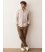 California Oxford Shirt- Taupe Houndstooth
