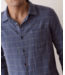 Classic Stretch Selvage Shirt- Navy Windowpane