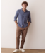 Classic Stretch Selvage Shirt- Navy Windowpane