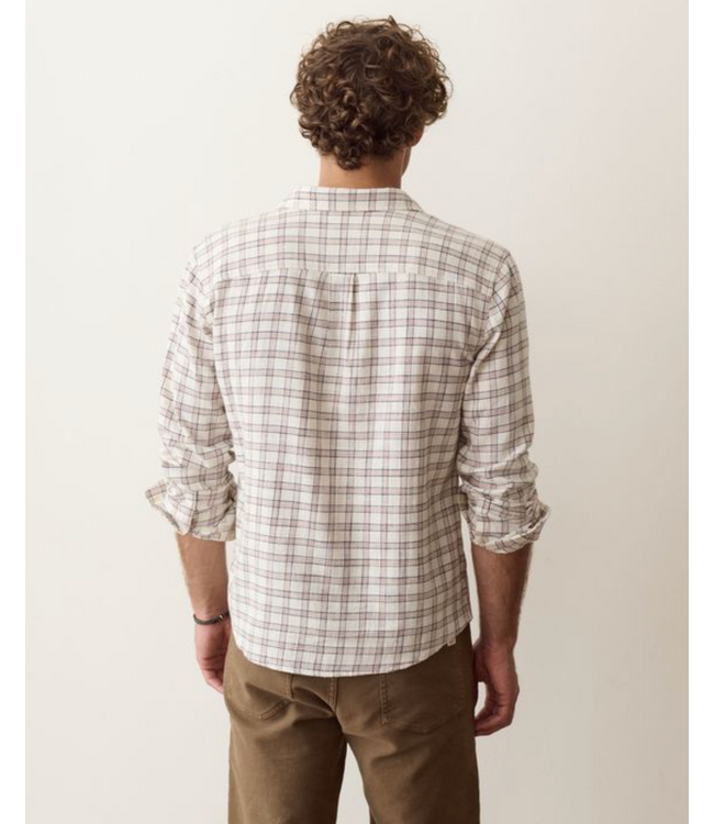 Classic Stretch Selvage Shirt- White/Navy Check
