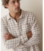 Classic Stretch Selvage Shirt- White/Navy Check