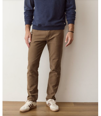 Marine Layer 5 Pocket Flex Terry Pant Slim Straight- Daisy Brown
